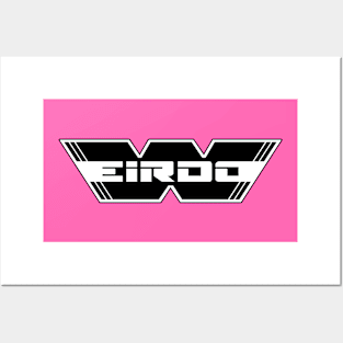 WEIRDO - Logo - Black with white lettering - Pink Posters and Art